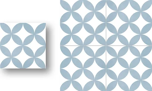 DECOR FLEUR CIEL 20X20