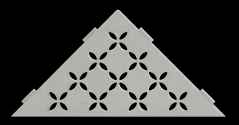 TABLETTE D'ANGLE FLORAL GRIS BEIGE
