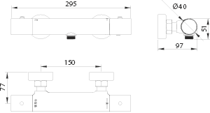 MITIGEUR DE DOUCHE THERMOSTATIQUE  OR ROSE BROSSE BTG053-5ORC
