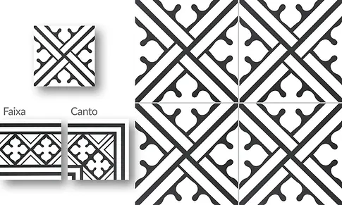 DECOR CLASSIC B NOIR 20X20