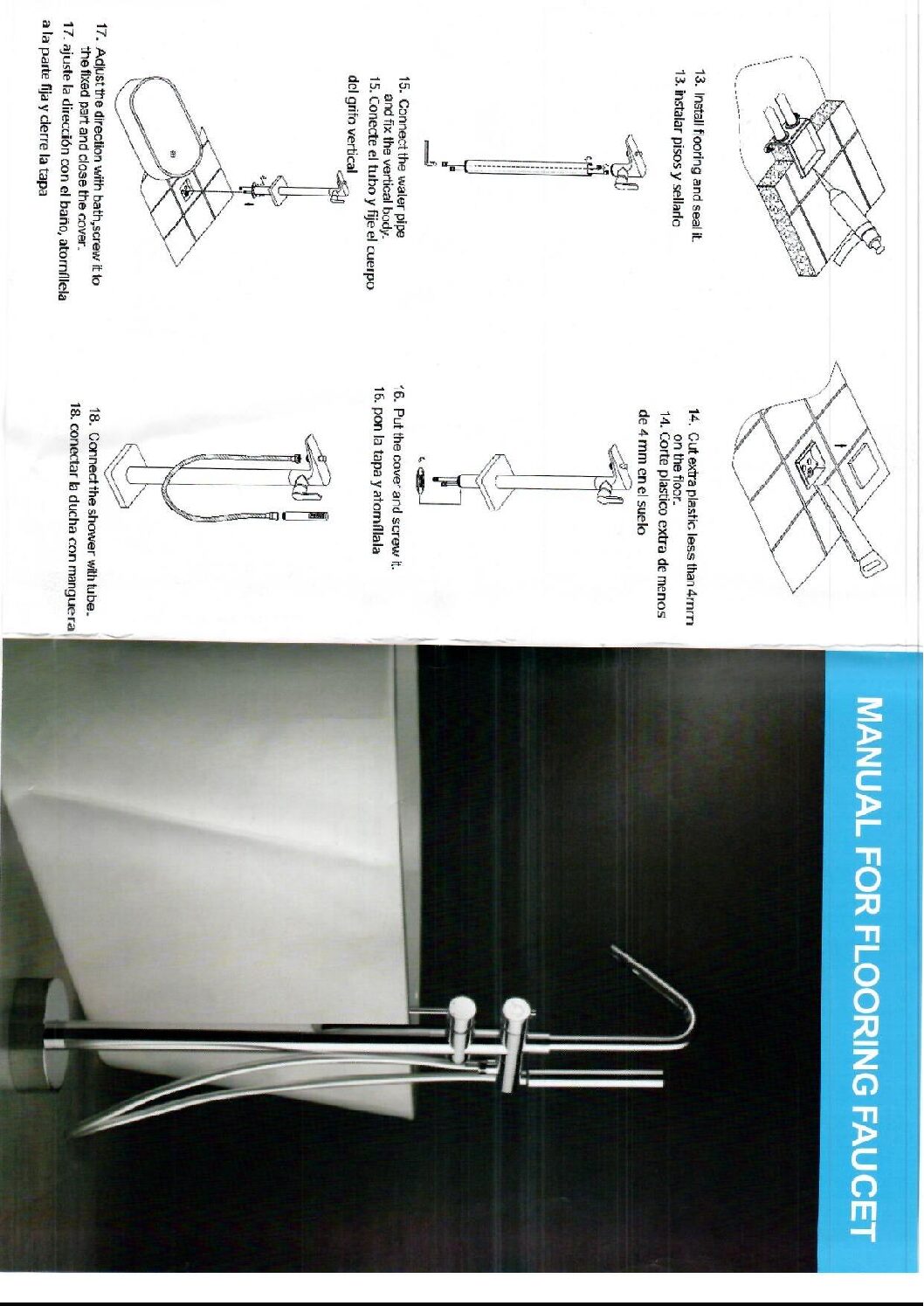 ROBINETTERIE DE BAIGNOIRE ILOT OR BROSSE BBECO1/OC