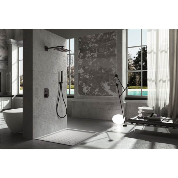ENSEMBLE DE DOUCHE ENCASTRE NOIR MAT GPH035/NG