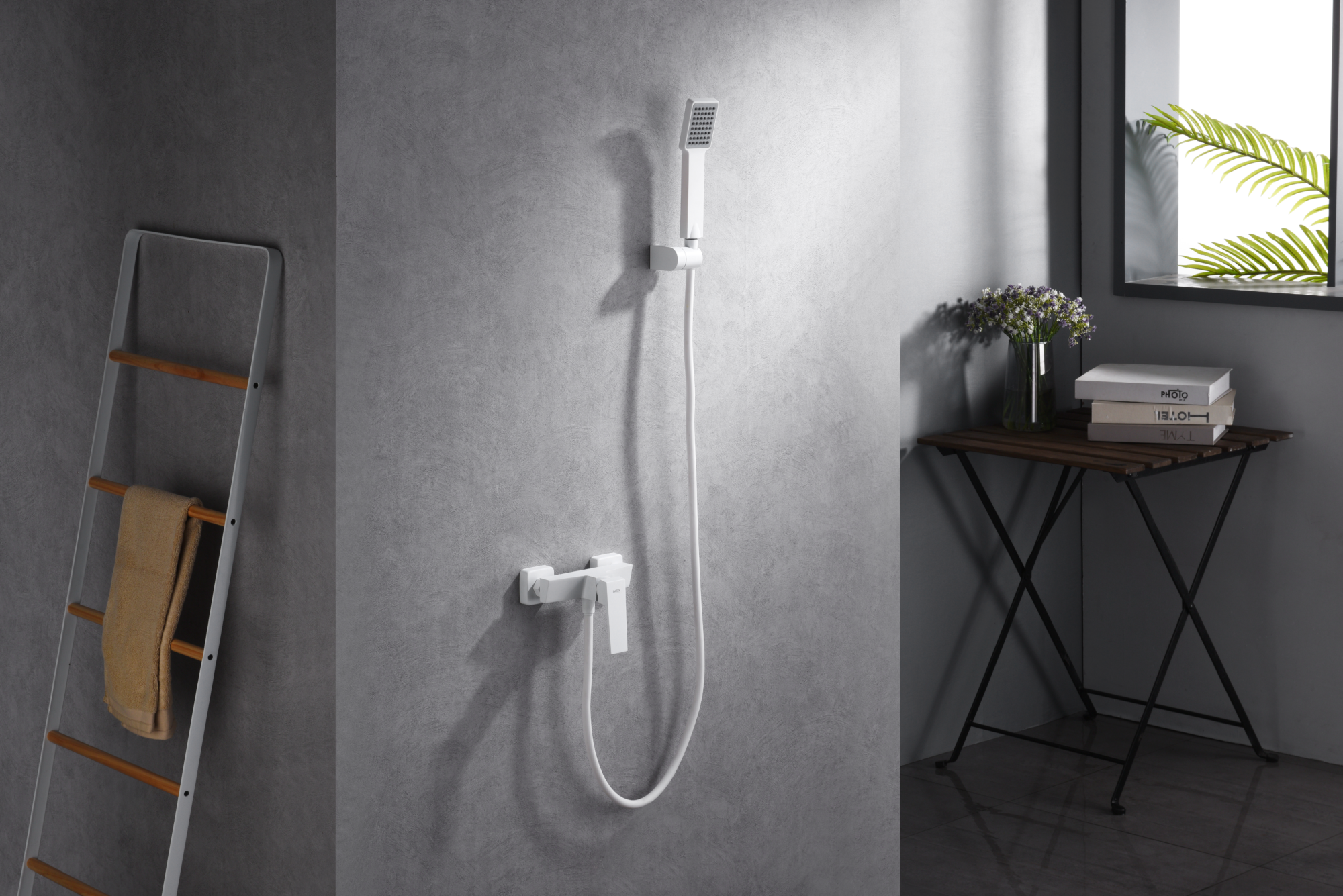 MITIGEUR DE DOUCHE MONOCOMMANDE BLANC MAT  BDAR025-5BL