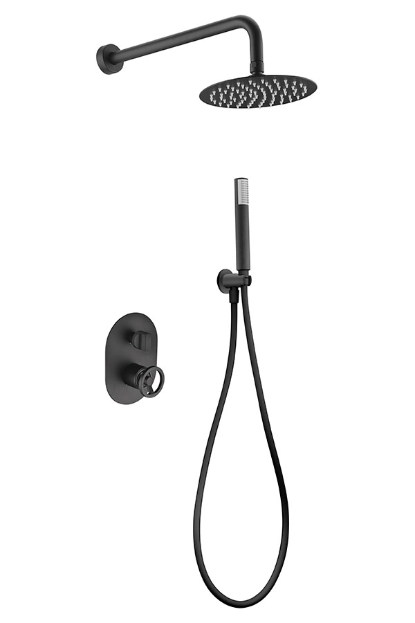 ENSEMBLE DE DOUCHE ENCASTRE NOIR MAT GPC033/NG