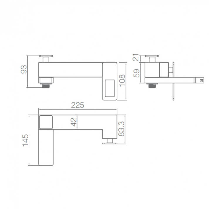 MITIGEUR BAIN/DOUCHE NOIR MAT BDC032-7NG