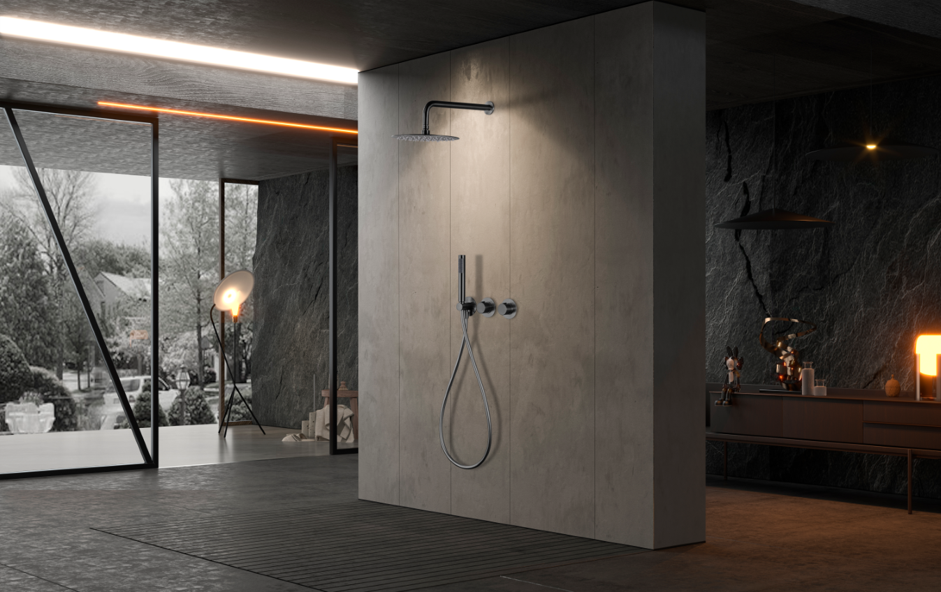 ENSEMBLE DE DOUCHE ENCASTRE BLACK GUN METAL GTA052/BGM