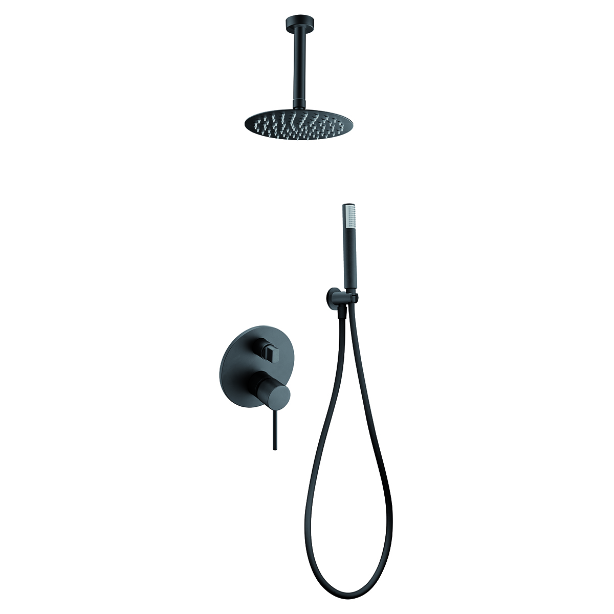 ENSEMBLE DE DOUCHE ENCASTRE NOIR MAT GPTS045/NG