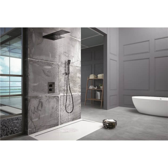 ENSEMBLE DE DOUCHE ENCASTRE NOIR MAT GTR049/NG