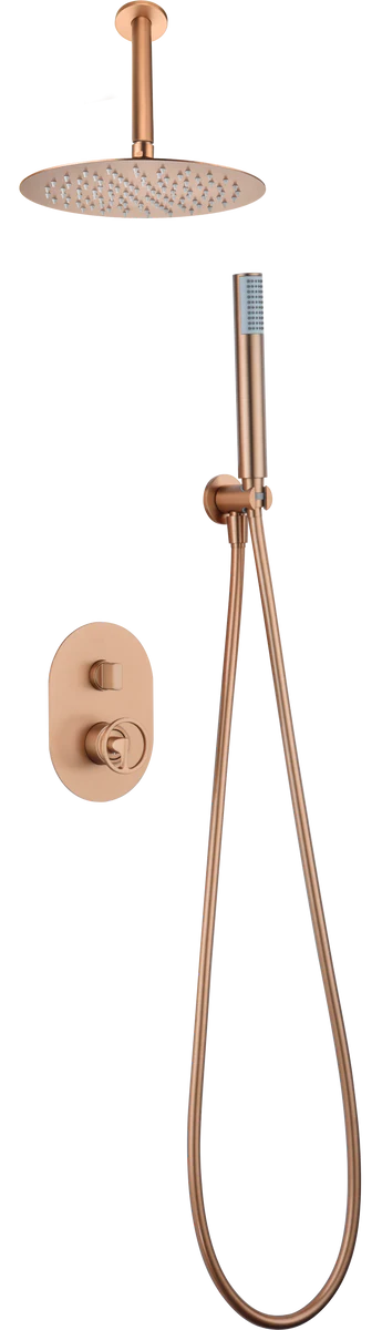 ENSEMBLE DE DOUCHE ENCASTRE OR ROSE BROSSE GTV038/ORC