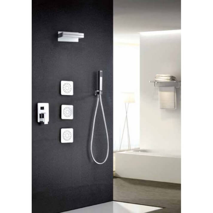 ENSEMBLE DE DOUCHE ENCASTRE CHROME GPE008