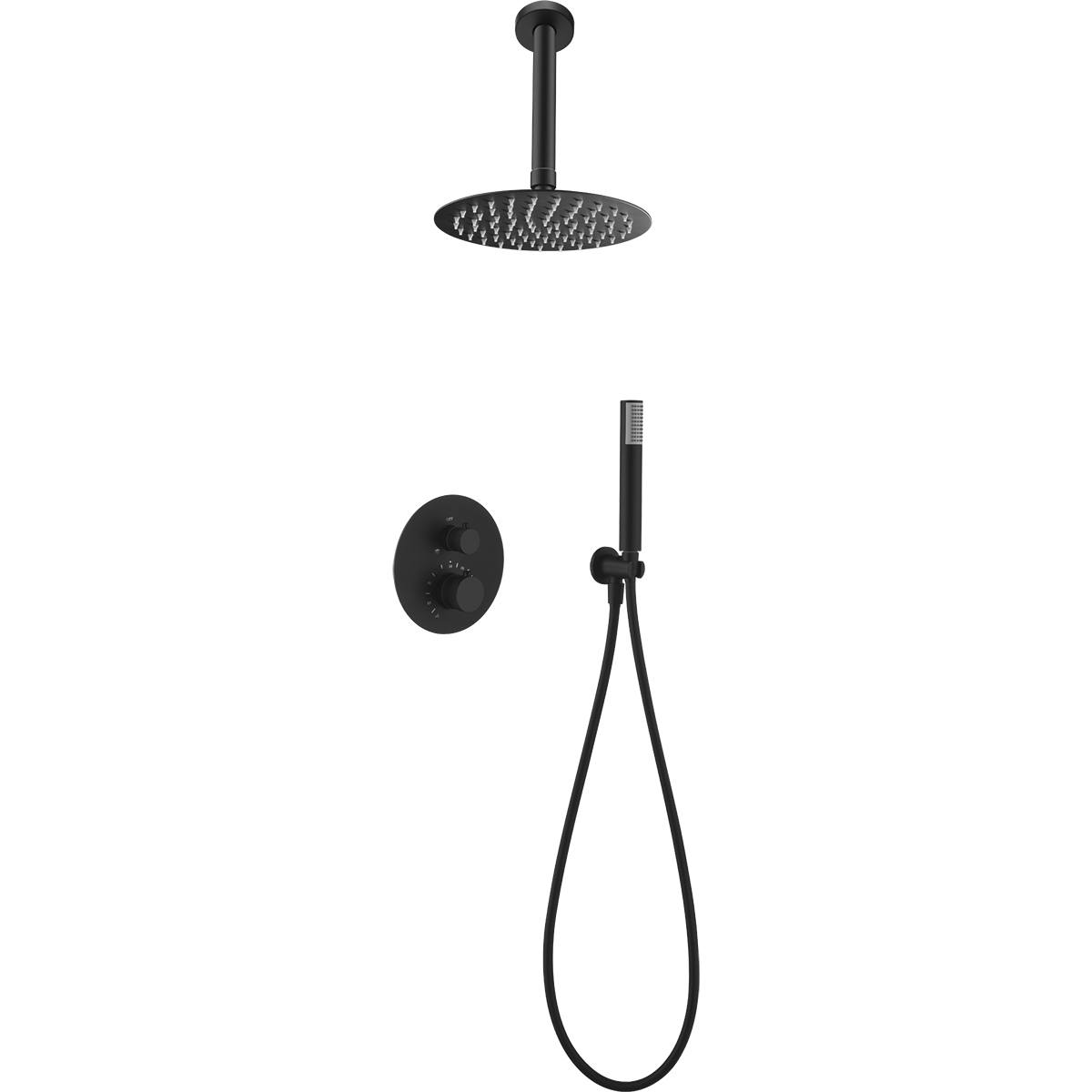 ENSEMBLE DE DOUCHE ENCASTRE NOIR MAT GTD038/NG