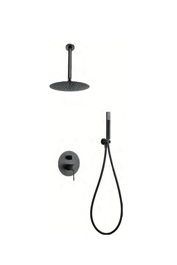 ENSEMBLE DE DOUCHE ENCASTRE BLACK GUN METAL GPQ038/BGM