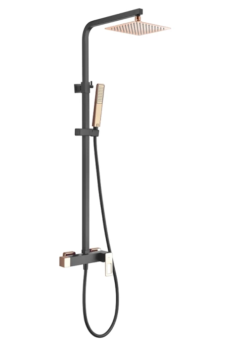 ENSEMBLE DE DOUCHE NOIR DORE ROSE BDC032/NOR