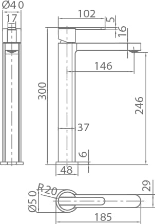 MITIGEUR MONOCOMMANDE BEC HAUT OR ROSE DORE BDR001-3ORC