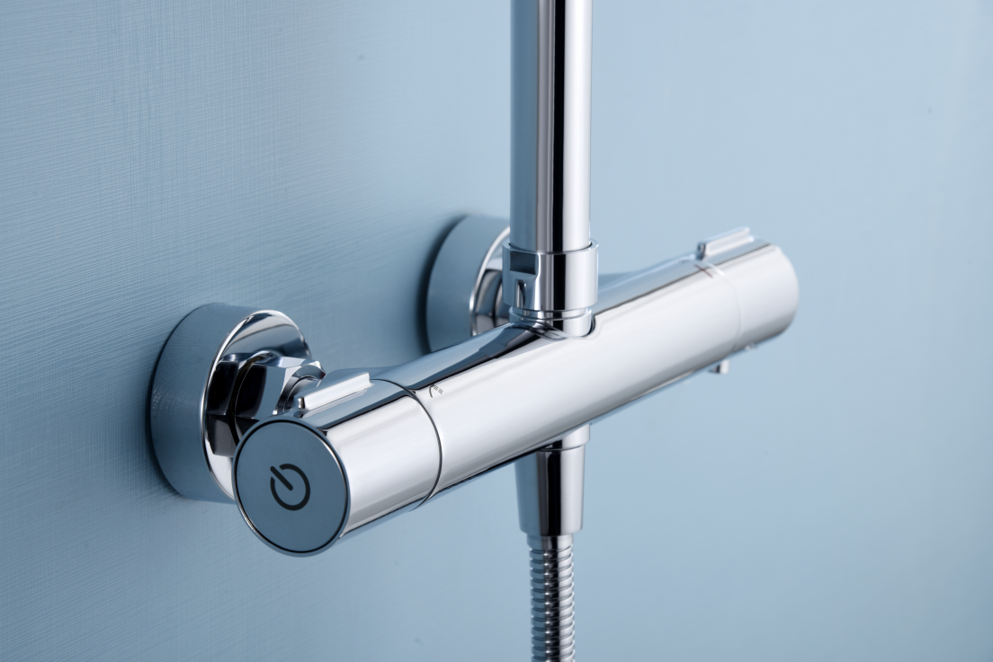 ENSEMBLE DE DOUCHE THERMOSTATIQUE CHROME BTK017-ECO