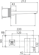 MITIGEUR ENCASTRE MONOCOMMANDE BLACK GUN METAL GPLO048/BGM