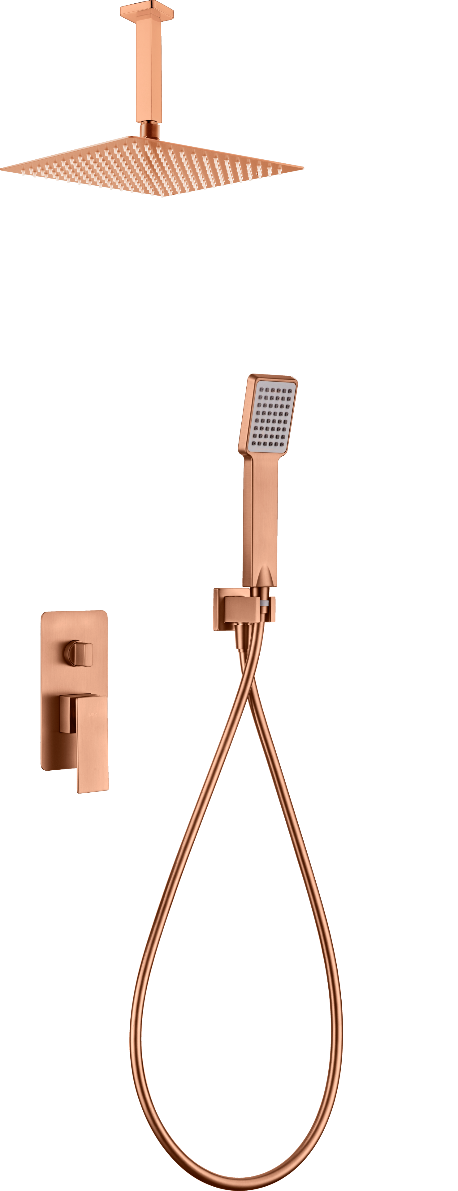 ENSEMBLE DE DOUCHE OR ROSE BROSSE GPC061/ORC