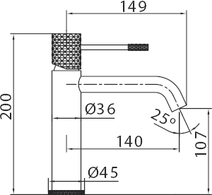 MITIGEUR MONOCOMMANDE BLACK GUN METAL BDG053-1BGM