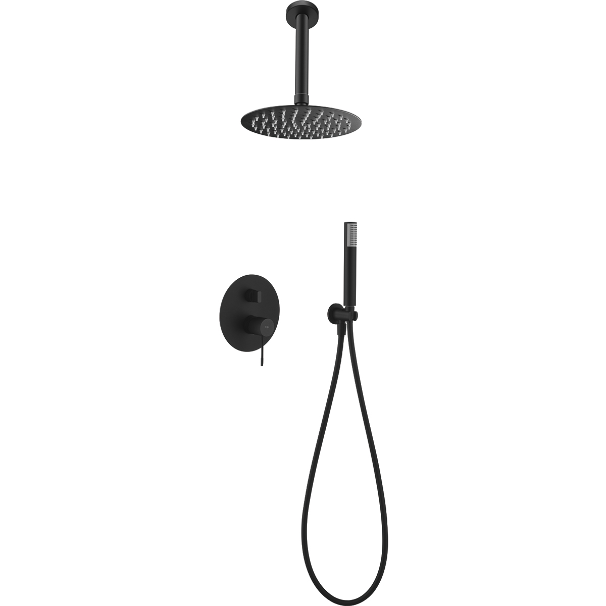 ENSEMBLE DE DOUCHE ENCASTRE NOIR MAT GPQ038/NG