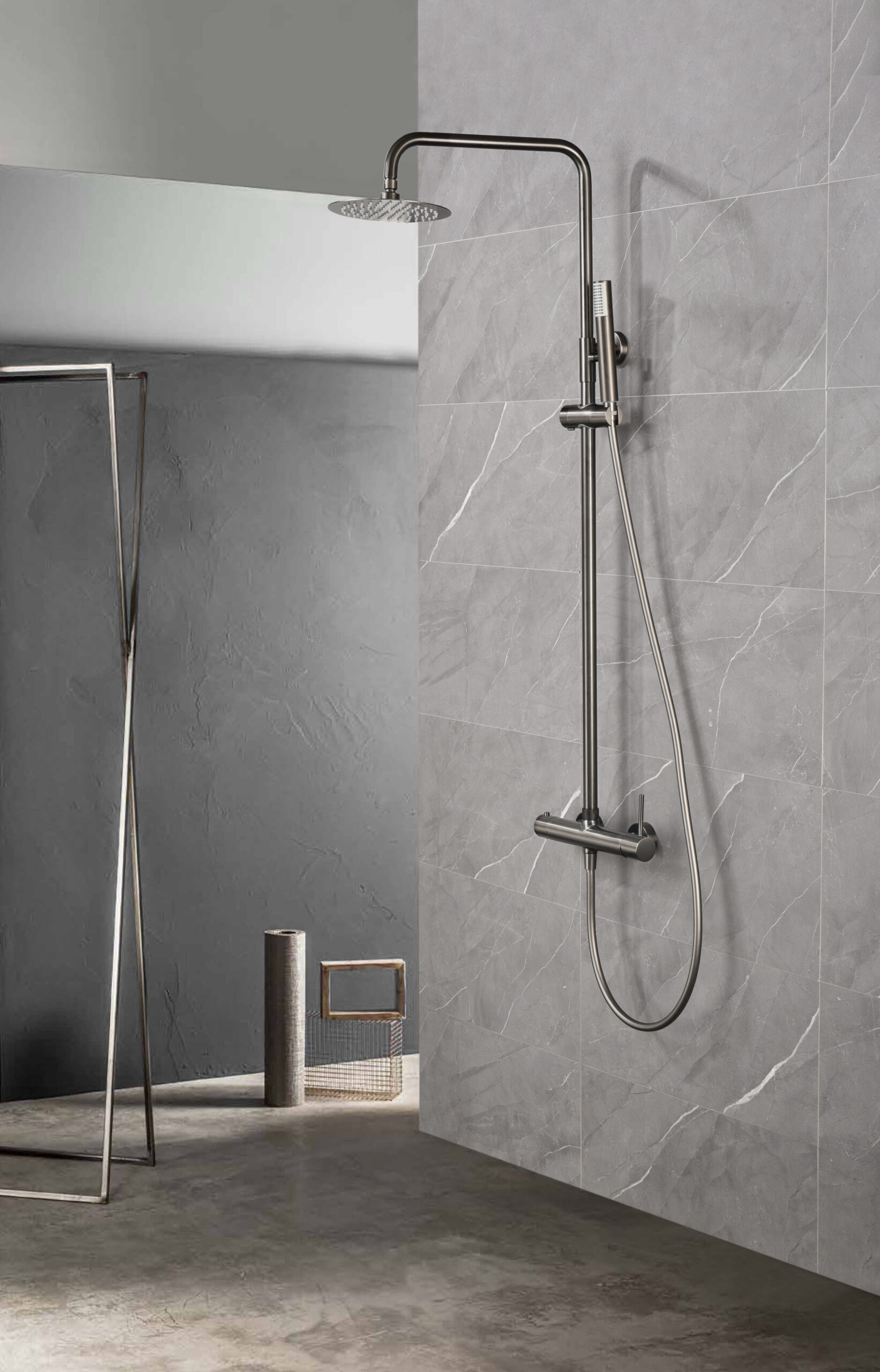ENSEMBLE DE DOUCHE BLACK GUN METAL BDM039/BGM