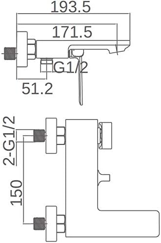 MITIGEUR BAIN/DOUCHE CHROME BDF016-4
