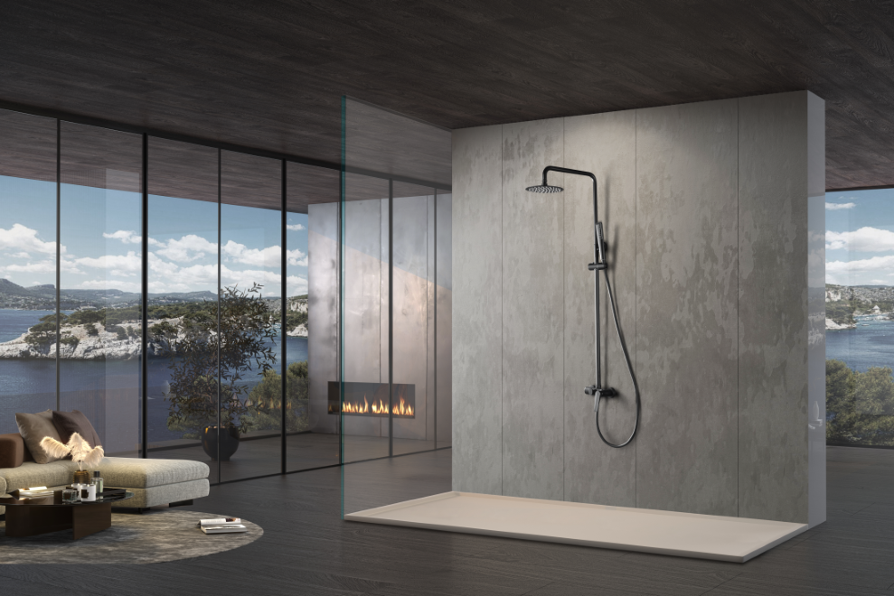 ENSEMBLE DE DOUCHE NOIR MAT BDD055/NG