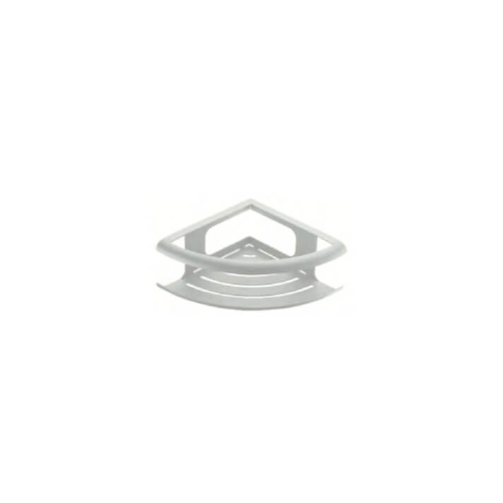 PORTE SAVON FRONTAL D'ANGLE 20X20 BLANC MAT ADH010/BL