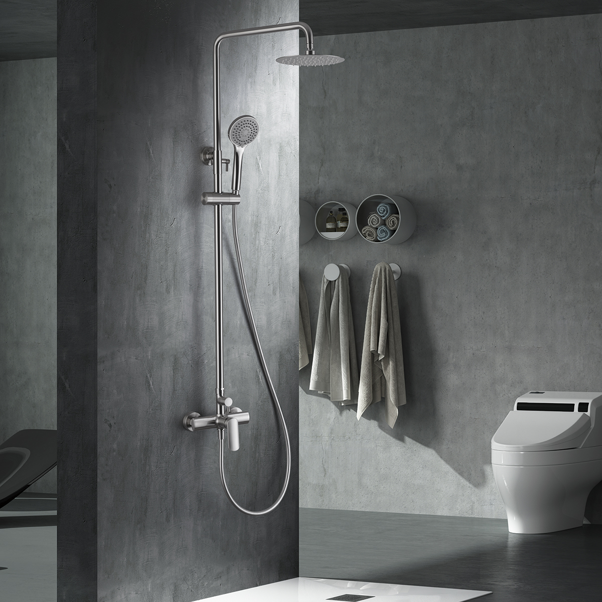 ENSEMBLE DE DOUCHE NICKEL BROSSE BDG040/NQ
