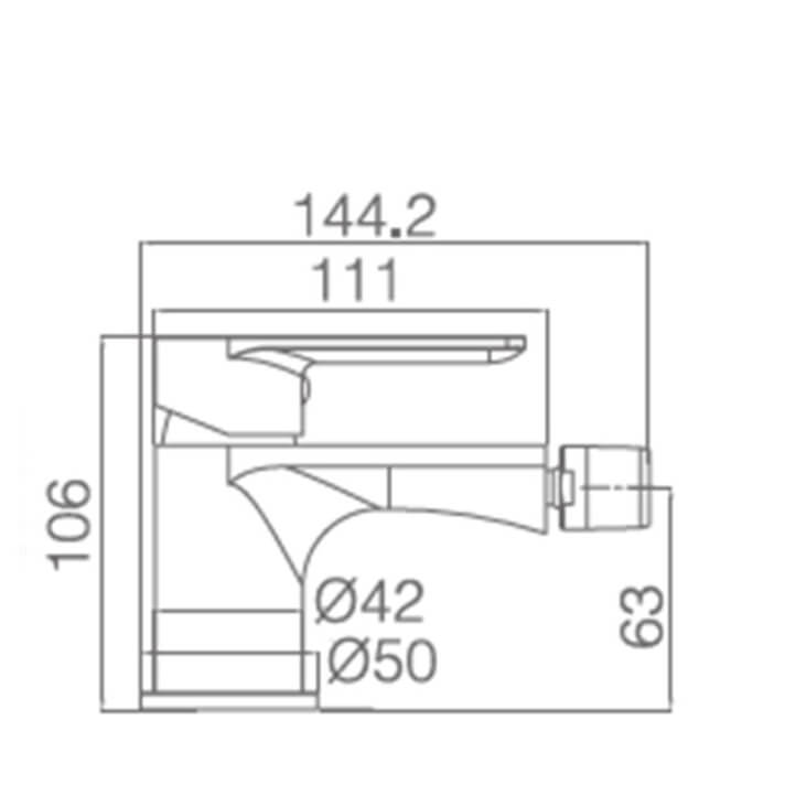 MITIGEUR MONOCOMMANDE DE BIDET CHROME BDO020-2