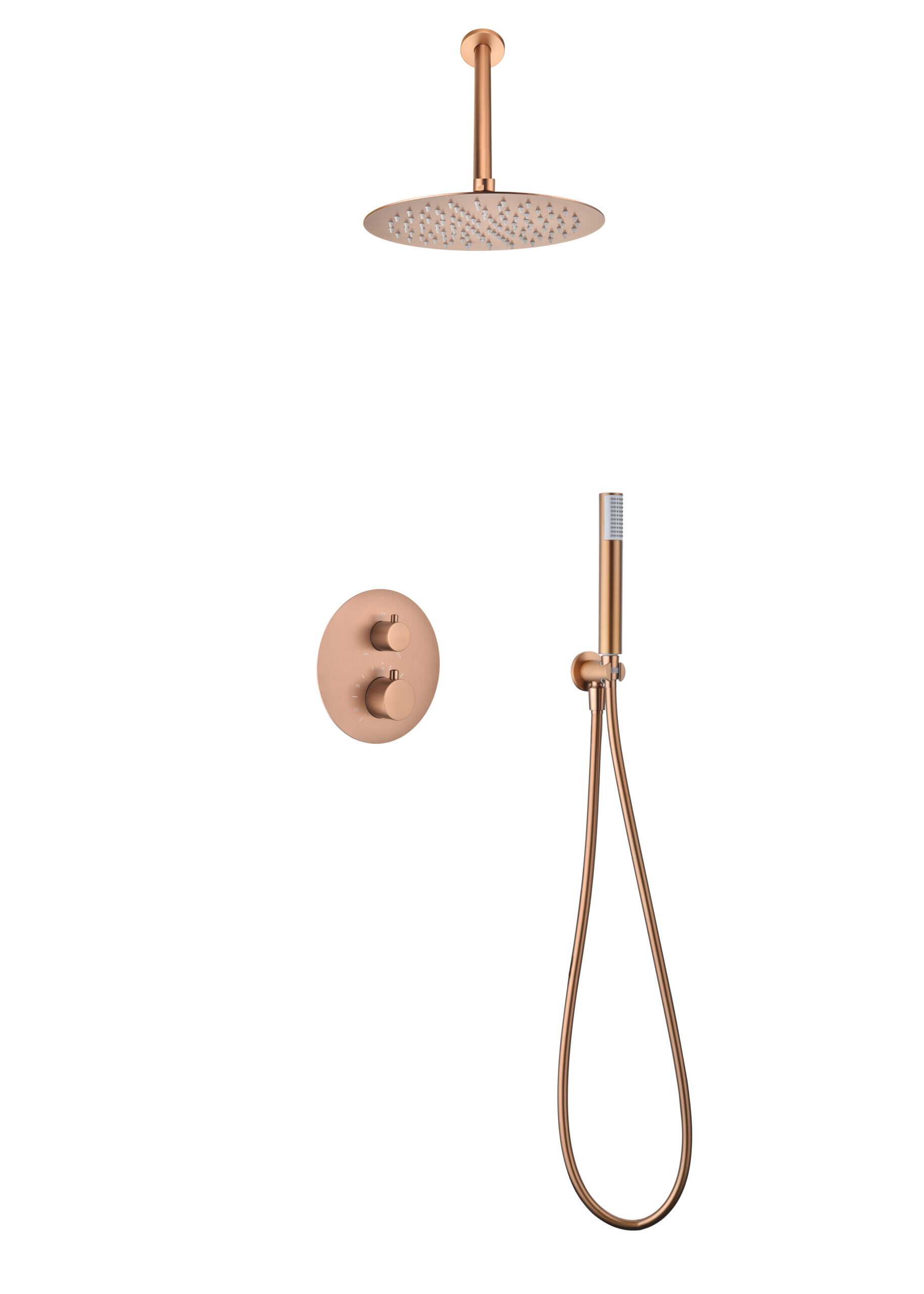 ENSEMBLE DE DOUCHE ENCASTRE OR DORE ROSE GTT039/ORC