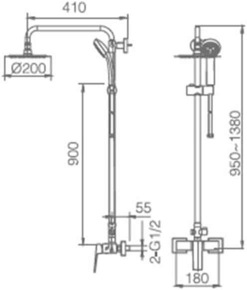 ENSEMBLE DE DOUCHE BLANC MAT BDAR02/BL
