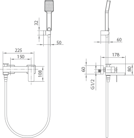 MITIGEUR BAIN/DOUCHE MONOCOMMANDE CHROME BDP048-4