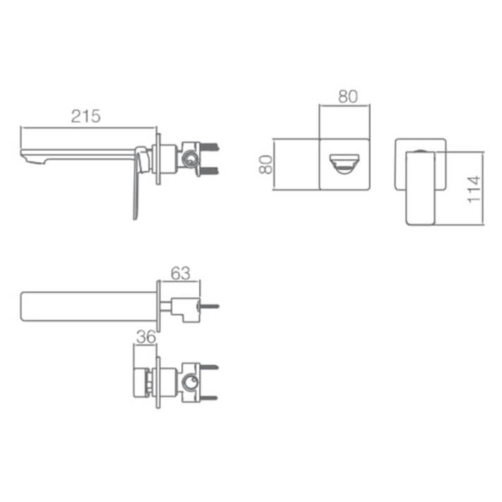MITIGEUR MONOCOMMANDE ENCASTRE BLANC MAT GLF016/BL