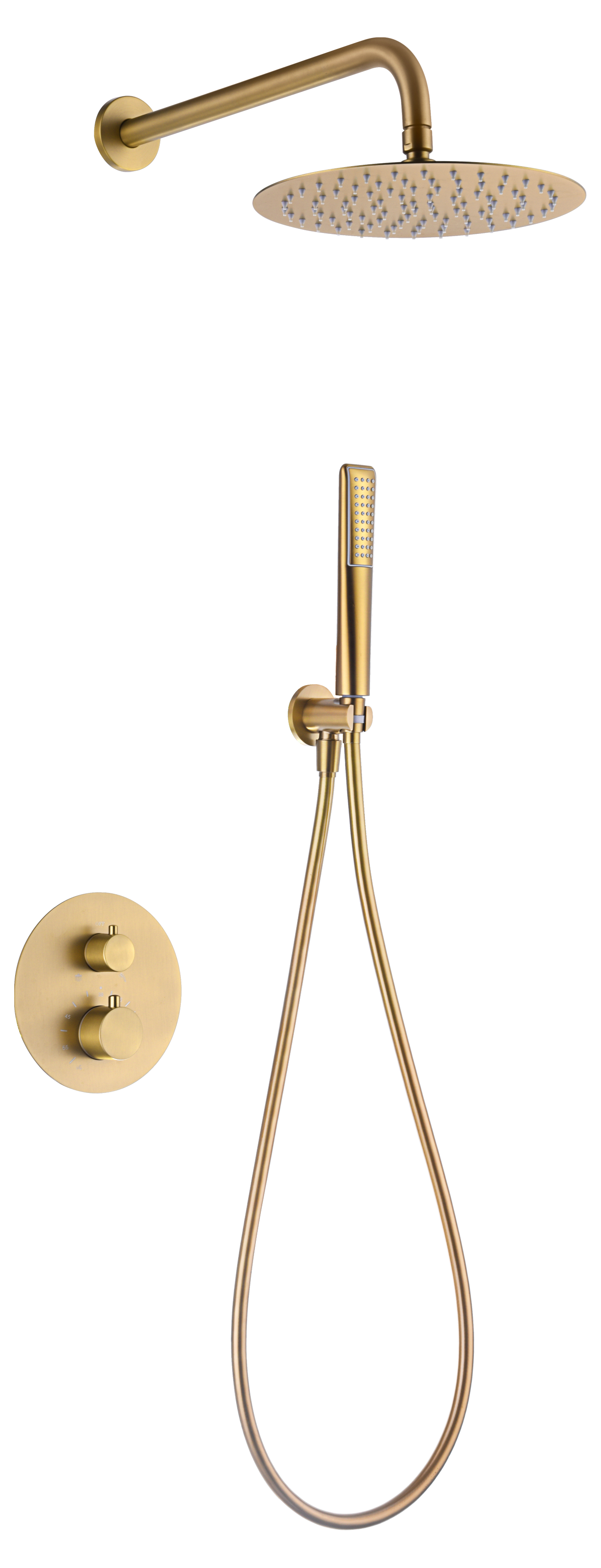 ENSEMBLE DE DOUCHE ENCASTRE OR BROSSE GTN047/OC