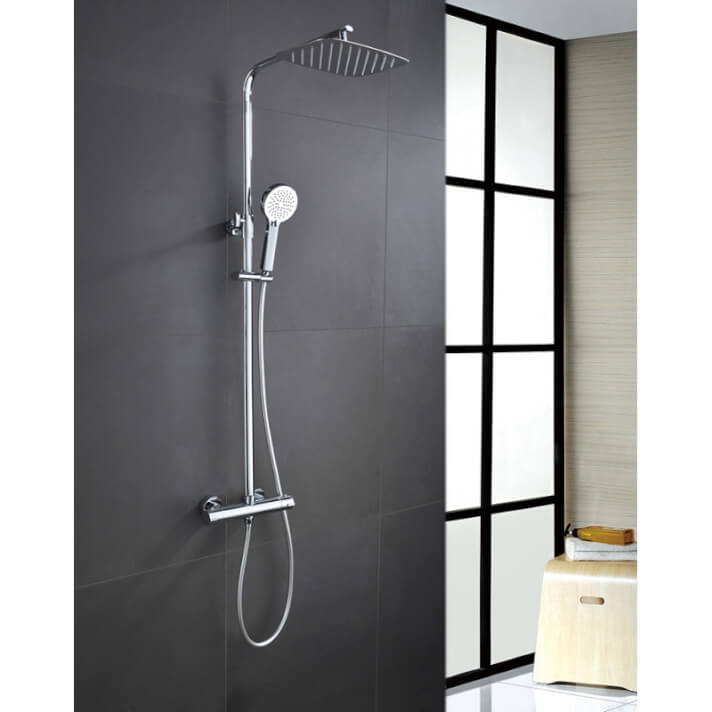 ENSEMBLE DE DOUCHE THERMOSTATIQUE CHROME BTP012