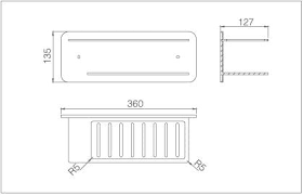 PORTE SAVON FRONTAL CHROME ADT009