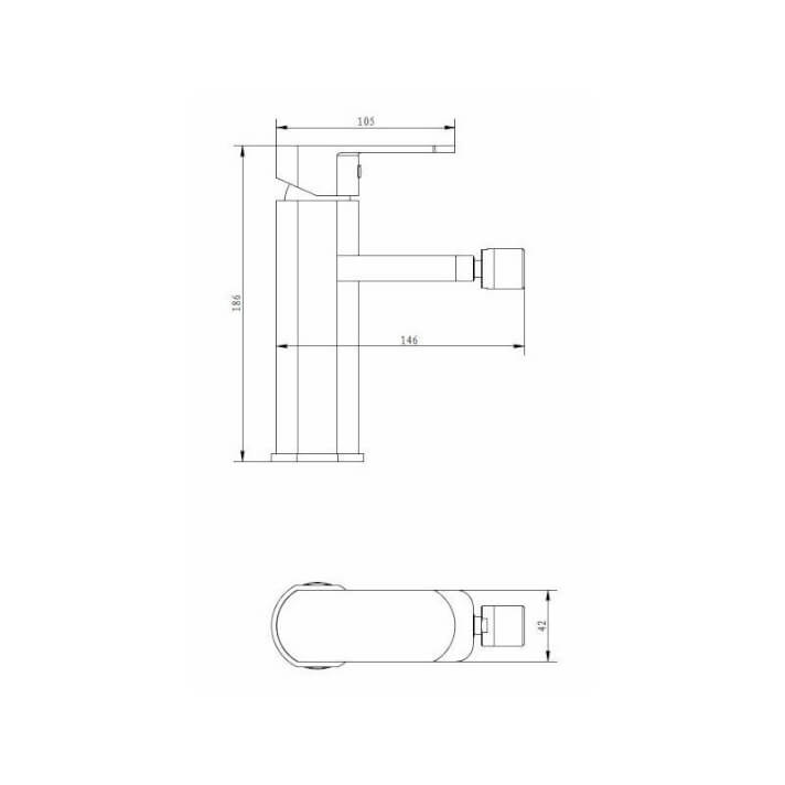 MITIGEUR MONOCOMMANDE DE BIDET CHROME BDL007-2