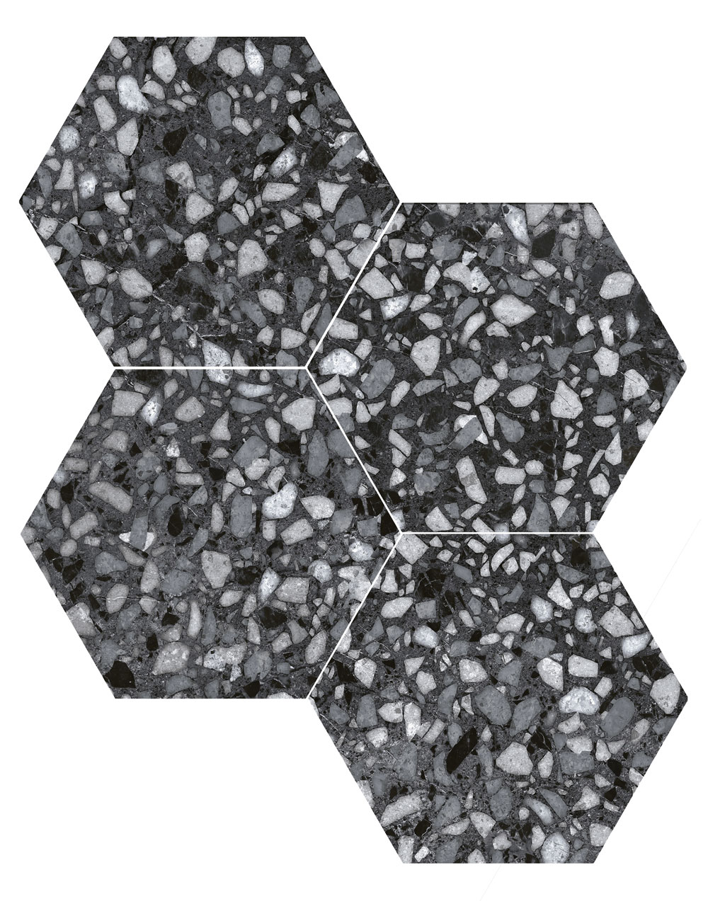 SIX TERRAZZO GREY 23X27