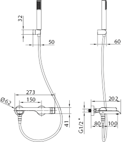 MITIGEUR BAIN/DOUCHE MONOCOMMANDE NOIR MAT BDR031-4NG