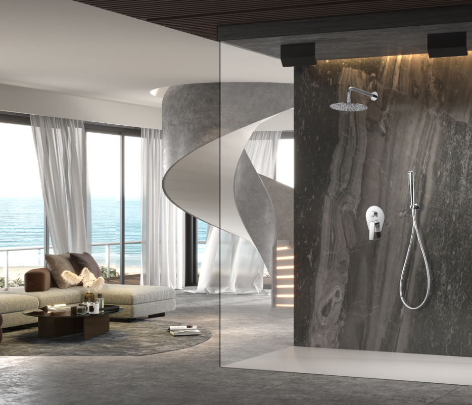 ENSEMBLE DE DOUCHE CHROME GPD055