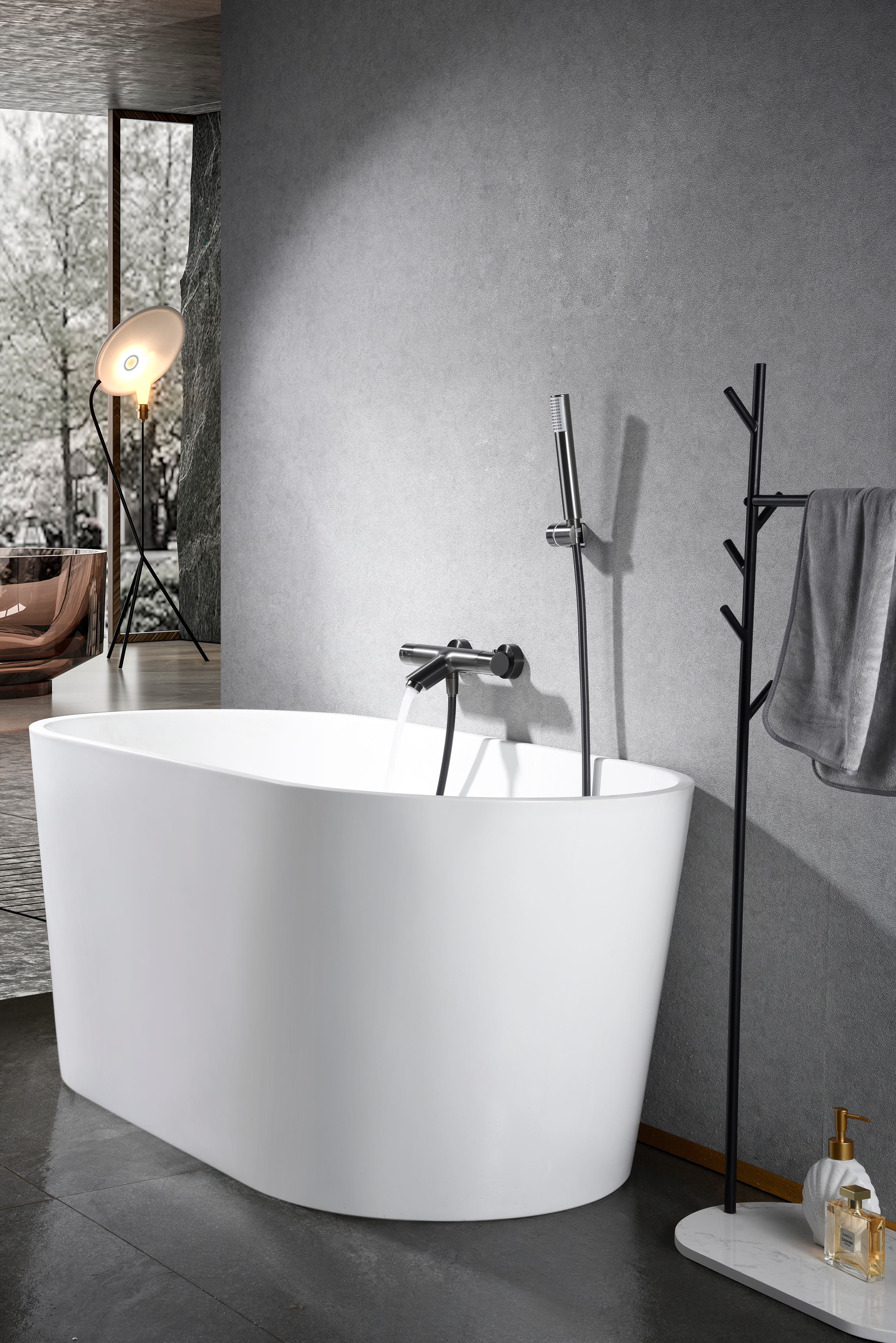 MITIGEUR BAIN/DOUCHE THERMOSTATIQUE BLACK GUN METAL BTM039-4BGM