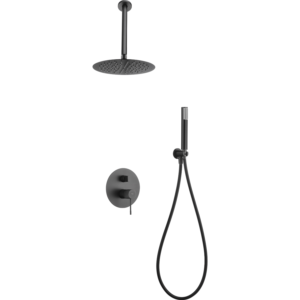 ENSEMBLE DE DOUCHE ENCASTRE BLACK GUN METAL GTQ038-BGM