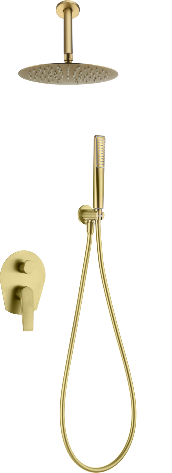ENSEMBLE DE DOUCHE ENCASTRE OR BROSSE GPP057/OC