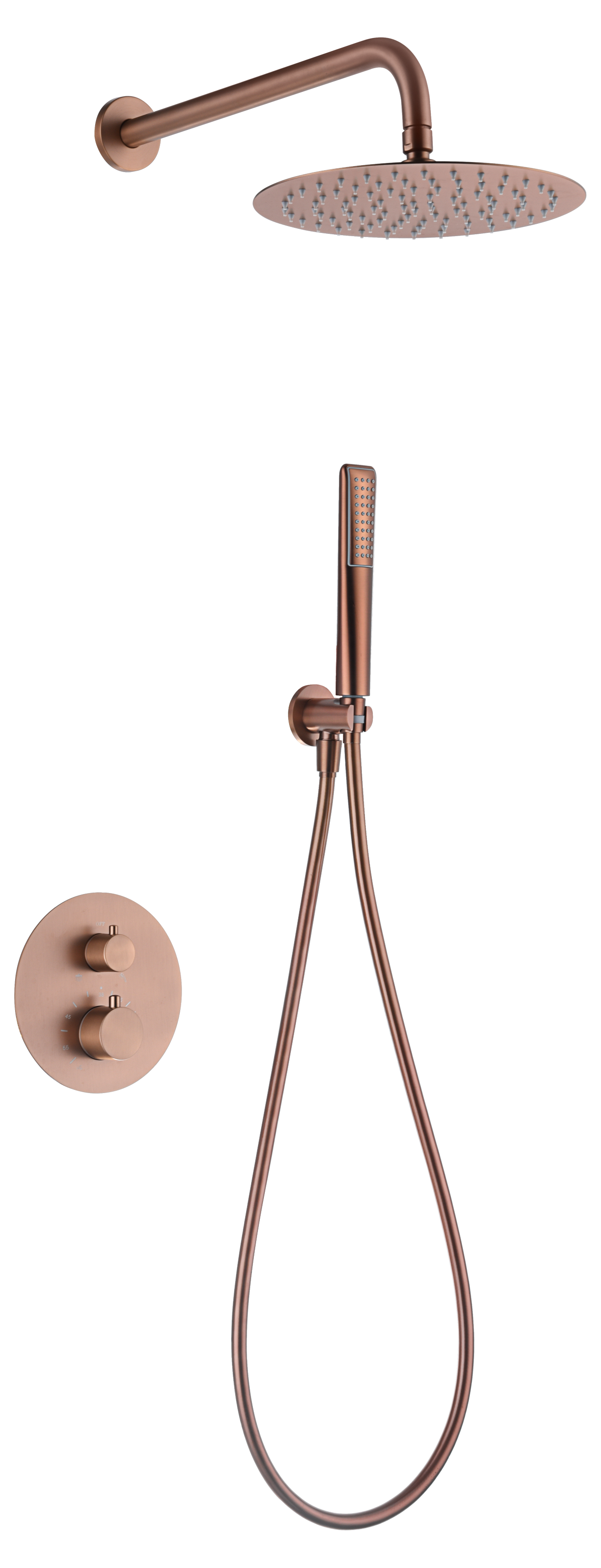 ENSEMBLE DE DOUCHE THERMOSTATIQUE OR ROSE BROSSE GTN047/ORC