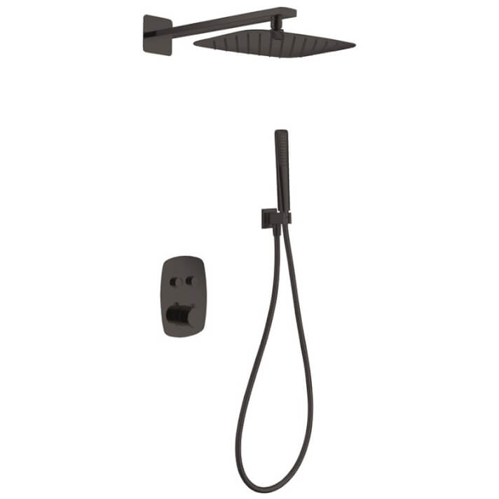 ENSEMBLE DE DOUCHE ENCASTRE NOIR MAT GPH035/NG