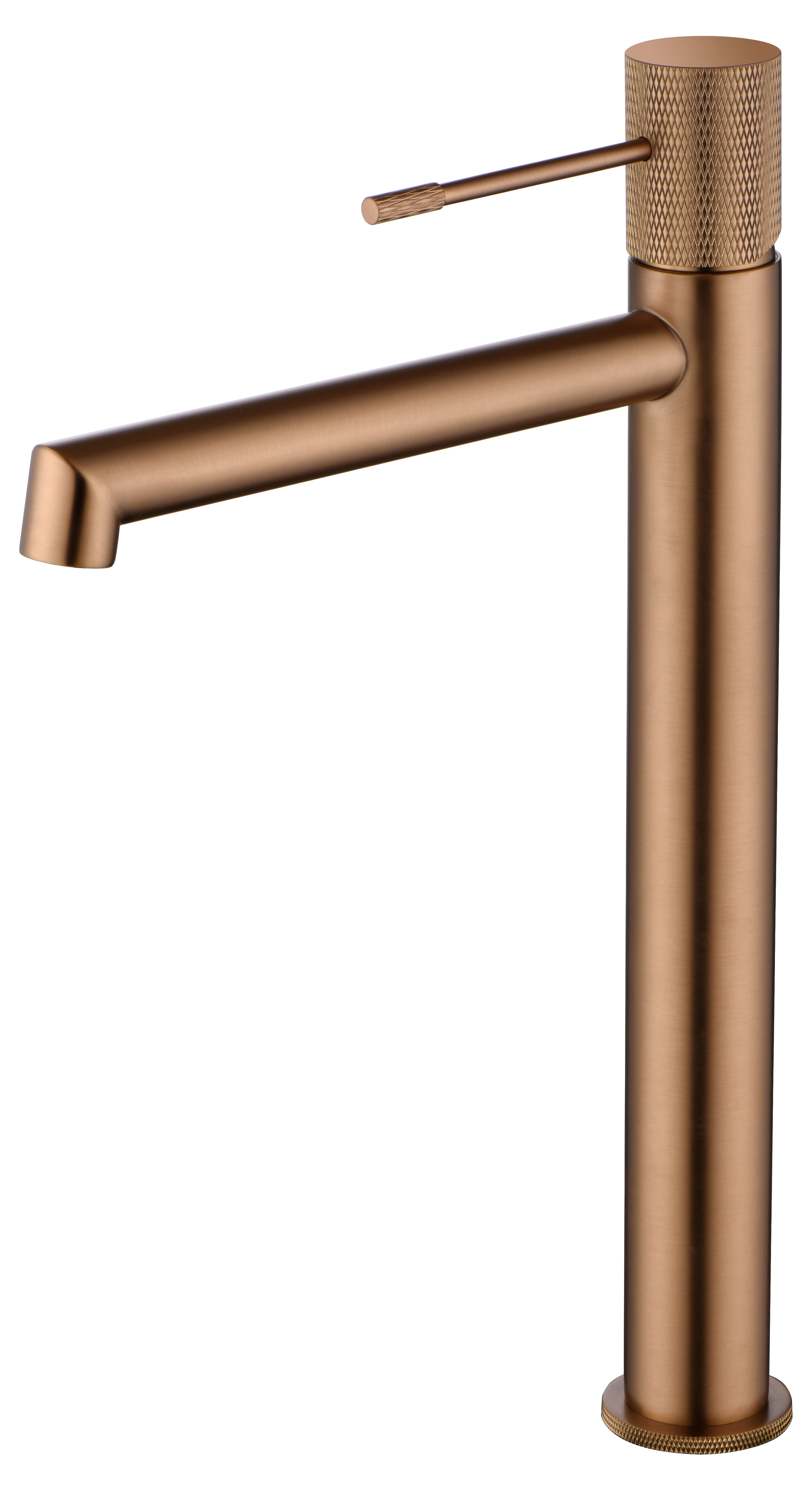 MITIGEUR MONOCOMMANDE BEC HAUT OR ROSE BROSSE