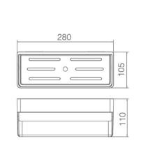 PANIER DE DOUCHE PVC NOIR MAT ANG005