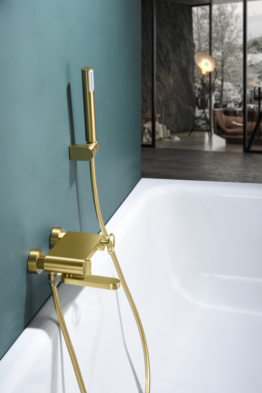 MITIGEUR BAIN/DOUCHE MONOCOMMANDE OR BROSSE BDC033-4OC