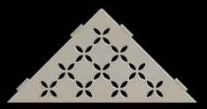 TABLETTE D'ANGLE FLORAL SABLE