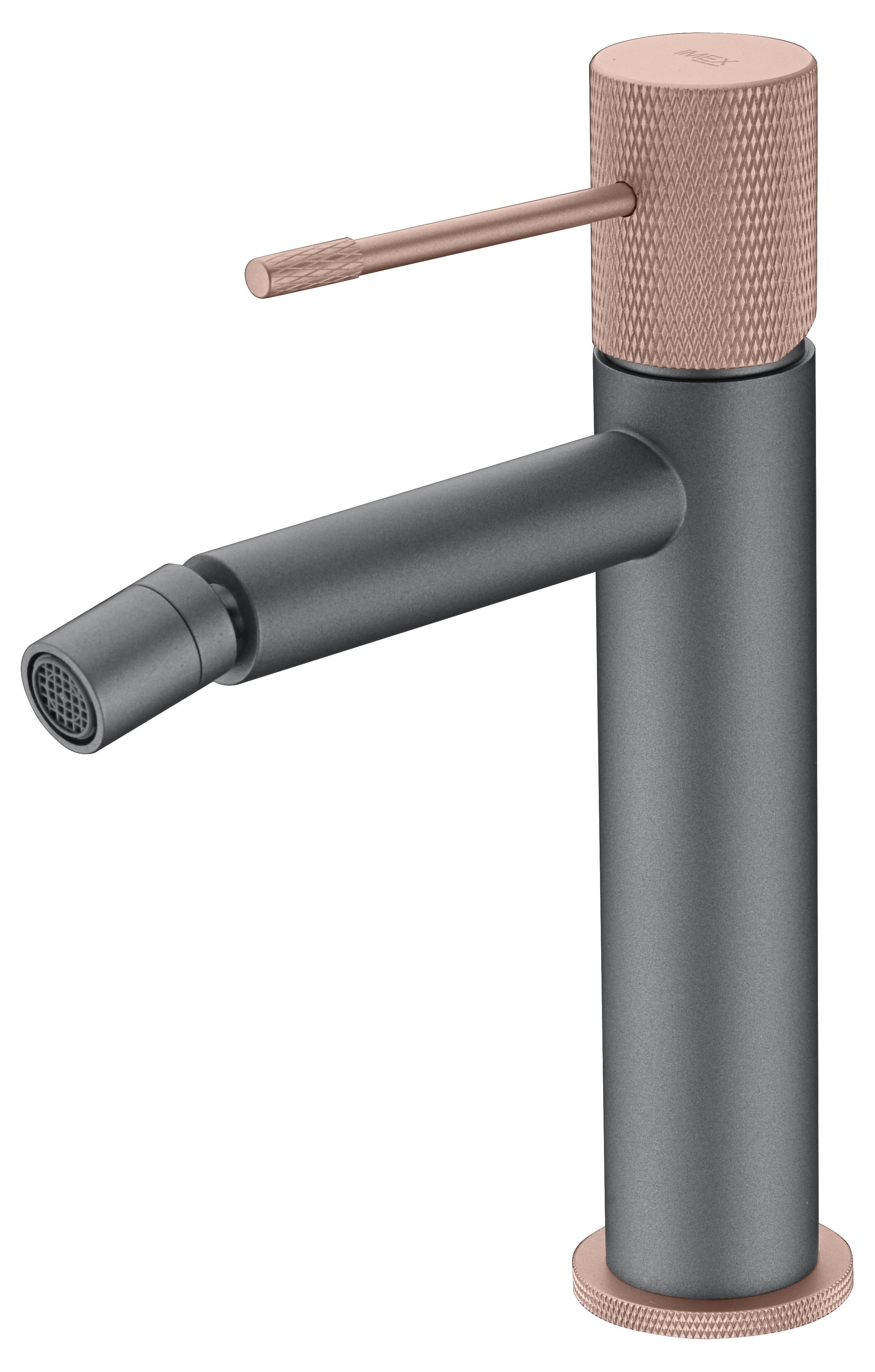 MITIGEUR DE BIDET MONOCOMMANDE GRIS MAT / CHAMPAGNE BDD038-2GC